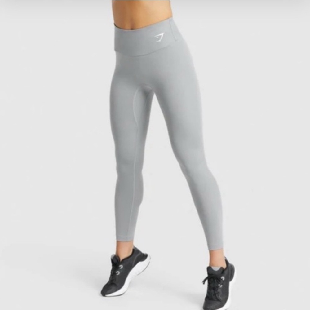 Gymshark 7/8 Training Compression Leggings Size Small Gray